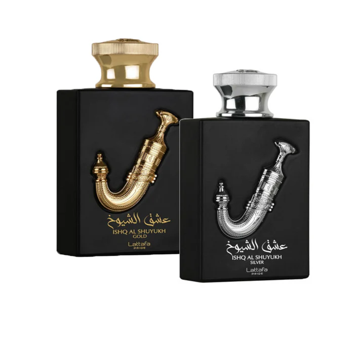 Ishq Al Shuyukh Gold and Silver Lattafa Perfumes - Image 3
